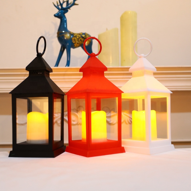 Wholesale New Arrivals Simulation table lamp LED Candle Lantern Small Plastic Lantern for Holiday Stage Set