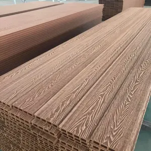 WPC Wood Decking Boards Terrace Flooring Outdoor Durable Hollow Core Deck Board Flooring Planks Panel Fitted Composite Decking
