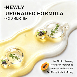 MOKERU Shampoo Colorante Professionale alla Papaya (Nero Naturale) <span class=keywords><strong>Senza</strong></span> <span class=keywords><strong>Ammoniaca</strong></span>, Trattamento 2-in-1 per Colorazione e Lucentezza (500ml X 2) - Product Image 4