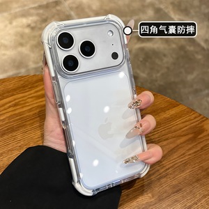 <span class=keywords><strong>Nouvelle</strong></span> coque de téléphone minimaliste transparente avec bordure colorée pour iPhone 17 16 15 14 13 Pro Max, protection antichoc aux quatre coins - Product Image 6