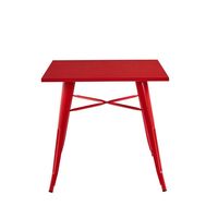 Table de jardin en métal colorée pour l'extérieur, table de restaurant pour l'extérieur