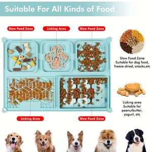 Juego de alimentación de silicona 4 en 1 prémium al por mayor para perros y gatos, comedero lento, tapete para lamer y tapete de rompecabezas, apto para lavavajillas, personalizado - Product Image 2