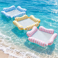 Matelas flottant gonflable portable personnalisé en PVC, hamac flottant, coussin d'eau, lit de piscine pour l'été