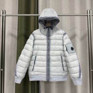 Chaqueta Acolchada con Capucha para Hombre, Abrigo de Invierno a Prueba de Viento, Color Sólido, Ropa Exterior Informal, Relleno de Poliéster, Corte Regular - Product Image 4