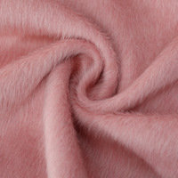 Tissu en flanelle d'alpaga 100 % laine, teint en fil, à poils longs, uni, fantaisie, pour vêtements