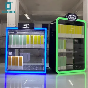 Satom Custom Different Size and Shelves Led Light Acrylic Cigarette Rack Smokeless Tobacco display for Smoke Shop