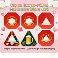 Tarjeta de Protección de Lingotes de Plata Personalizada, Exquisita, de 1g, 2g, 5g, 1oz, con Sello de Seguridad, Blister Numismático (Solo la Tarjeta, Sin Lingotes)