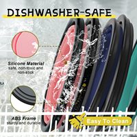 Gamelles pliables pour chiens avec logo personnalisé Gamelle portable pour chiens chats Plat d'alimentation pliable pour animaux de compagnie pour voyager et marcher avec mousquetons