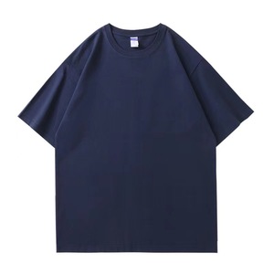 Giải phóng mặt bằng nặng <span class=keywords><strong>k</strong></span>ích thước lớn mù<span class=keywords><strong>a</strong></span> hè Thả Vai 260g cổ tròn cotton nguyên chất Áo thun nam và nữ lỏng lẻo bán buôn - Product Image 5