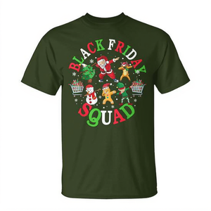 Camiseta navideña Black Friday Dabbing Squad, camiseta con cuello redondo para compras navideñas - Product Image 2
