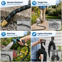 Tuyau d'arrosage certifié BSCI, tuyau d'arrosage avec raccords en laiton, anti-pliure, OEM et ODM disponibles, compensation pour les cas de rupture et de dommages