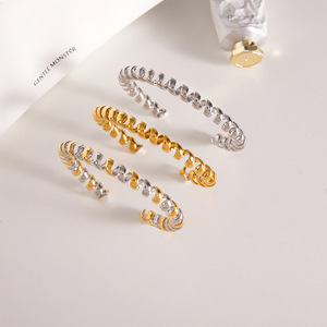 Catena attorcigliata minimalista <span class=keywords><strong>San</strong></span> Marco Twist bracciale in oro moderno dichiarazione regalo di gioielli per la fidanzata per le sue donne di moda - Product Image 2