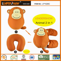 Oreiller de voyage 2-en-1 et peluche design abeille – Confort doux pour enfants et adultes, idéal maison, voiture, avion – Décoration mignonne, cadeau