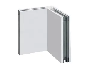 Panneau d'angle carré pour salle blanche en acier modulaire