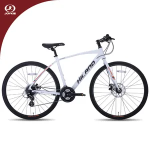 Joykie hiland bicicleta masculina, bicicleta híbrida de liga 700c personalizada, bicicleta de estrada