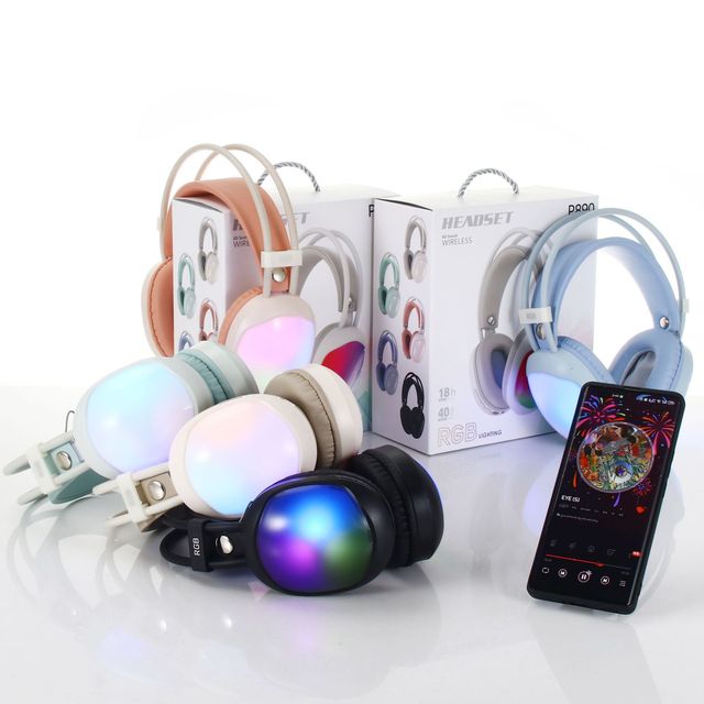 2025 Best-Selling P890 Hi-Fi Stereo Wireless Sports Headphones AAC Encoded JL Chipset RGB Lights Digital Display 5.3 Active