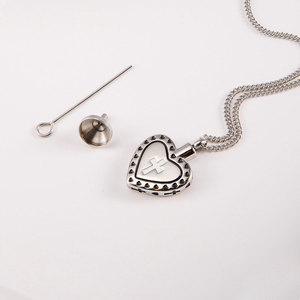 Custom 316L Stainless Steel Memorial Pendant Urn Blank <b>Necklace</b> Cremation Jewelry <b>For</b> <b>Ashes</b> Engraving - Product Image 5