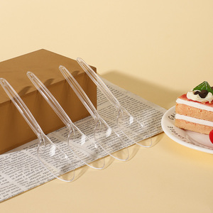 Cuillère à dessert jetable transparente en plastique PP pour fêtes, crème glacée, yaourt, gelée - Product Image 2