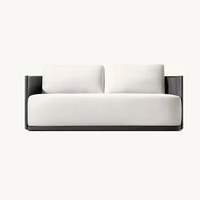 Ensemble de mobilier d'extérieur moderne de luxe, résistant aux intempéries, en aluminium, pour jardin, patio, resort et cour.