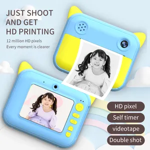 2022 new cartoon film cameras kids analog camera drawing picture video instant camera