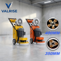 Ponceuse à béton électrique portative 350 mm avec aspiration externe 4 kW, polisseuse sans poussière pour petits chantiers de construction commerciaux
