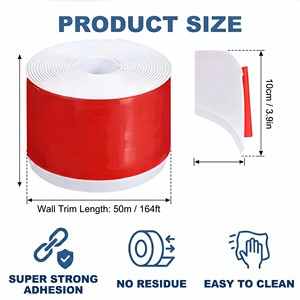 บัวพื้นพีวีซีกันน้ำ ทนทาน ตกแต่งผนัง ป้องกันความชื้น ป้องกันการแตกร้าว - Product Image 2