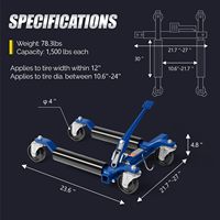 Chariot à roues à 4 roues avec pédale à cliquet, cric hydraulique en acier pour le positionnement des véhicules, patins pour voitures, catégorie de produits