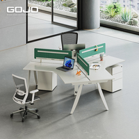Sistema de Escritorio Modular Minimalista Moderno para Oficina, Conjunto de Muebles de Oficina de Diseño Abierto para 3 o 6 Personas