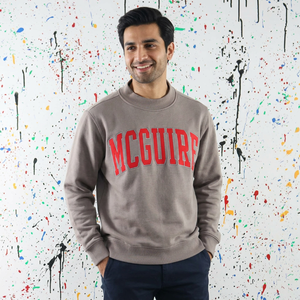 Sudadera con Capucha MC Guire, Gris, Hilos Finos, Hecha a Medida, 100% Algodón, para Hombre, Estilo Urbano, Vintage, Invierno, Secado Rápido, Transpirable - Product Image 1