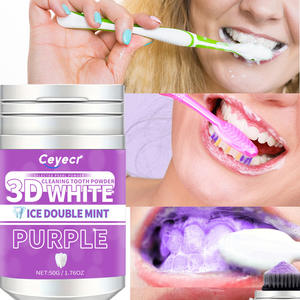 Ceyecr V34pap5 3 días púrpura blanco hierbas blanqueamiento dientes polvo manchas rejuvenecimiento tamaño Regular cuidado bucal polvo de dientes - Product Image 2