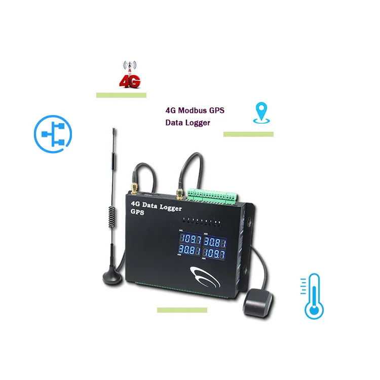 Modbus 4G Battery 32GB SD memory card slot Operated Data Logger data recorder controller