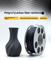 Filament d'imprimante 3D PETG 1,75 mm 1 kg, impression lisse sans enroulement, renforcé de fibres de carbone à 10 %, modèle PETG-CF10 pour applications structurelles