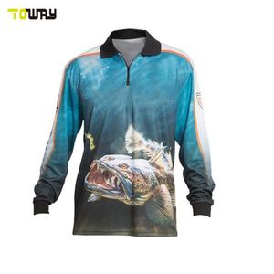 BETHERIVAL Vente en gros de t-shirts de pêche à manches longues en polyester 100% à séchage rapide, grandes tailles - Product Image 2