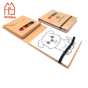 Kit da Colorare in Carta Kraft con Logo Personalizzato, Mini Matite Colorate Portatili e Libro di Attività per Bambini e Regali Promozionali - Product Image 3