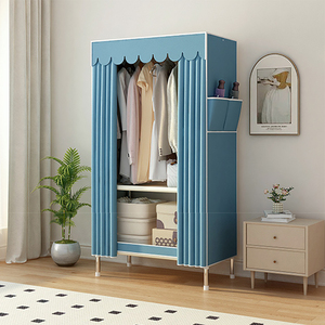 Armoire en tissu en acier moderne de style 2026, montage simple, rangement pour la chambre à coucher, armoire de location - Product Image 4