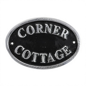 Panneau mural Corner Cottage Usine Prix bas Vente en gros Panneau général personnalisé Plaque et panneaux métalliques antirouille muraux - Product Image 1
