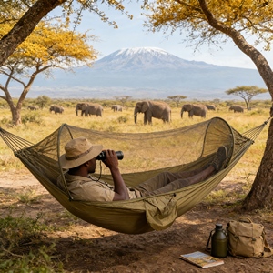 <span class=keywords><strong>Hamaca</strong></span> de Camping Profesional de Nailon para Paracaídas con Mosquitero Completo con Cremallera para Excursionismo en Bosques - Product Image 2