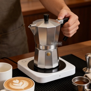 <span class=keywords><strong>Cafetera</strong></span> Moka <span class=keywords><strong>Italiana</strong></span> HIGHWIN de Aluminio de Grado Alimenticio, Multicapacidad, para Estufa - Product Image 2
