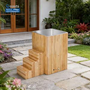 Sauna di Recupero per Atleti in Cedro Rosso, Vasca Spa per 1 Persona, Bagno di Ghiaccio con Refrigeratore, <span class=keywords><strong>Piscina</strong></span> per Immersioni Fredde - Product Image 1