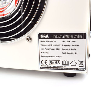 เครื่องทำความเย็นแบบระบายความร้อนด้วยอากาศ Cw3000 สำหรับอุตสาหกรรม  เครื่องทำน้ำเย็นสำหรับแกนหมุน CW3000 เครื่องทำน้ำเย็น Cw3000 - Product Image 3