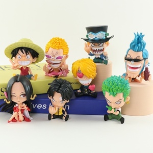 Figurines Chibi Q-Version Thème One Piece Luffy Zoro Boa Hancock Ace Sabo pour Voiture (Matériau PVC) - Vente en Gros Disponible - Product Image 1