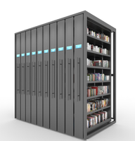 Système d'archivage de bureau moderne : Étagères mobiles haute densité en acier, conception démontable pour bibliothèque