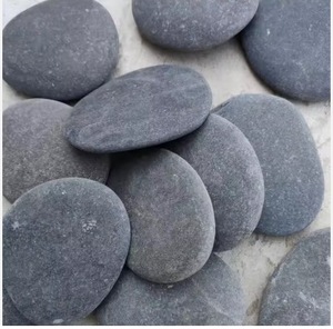 Galets de rivière naturels en noir <span class=keywords><strong>blanc</strong></span> <span class=keywords><strong>gris</strong></span> poli jardin extérieur Villa dispose d'œuvres d'art faites à la main en pierre naturelle - Product Image 1