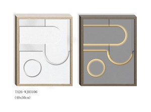 Quadro su Tela Minimalista Geometrico con LED, Arte Moderna per Soggiorno, Grande Dipinto da Appendere - Product Image 6