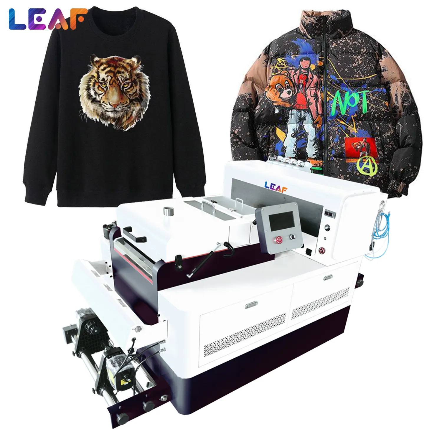 LEAF A3 37cm T-shirt Printer DTF Machine All-In-One A3 DTF Inkjet Printer For T Shirt Printing With Two XP600 Printhead