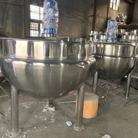 Chaudière à vapeur à double chauffage électrique automatique inclinable KINDING pour la cuisson de bonbons gélifiés, machine à faire fondre le sucre, mélangeur, agitateur