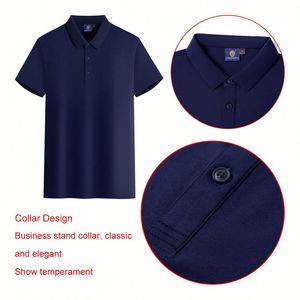 Design Chinese Style Polo Shirt Colourful 200gsm Sublimation 100% Cotton Polo T-Shirt Short Sleeve for Men New Design - Product Image 2