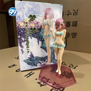 ฟิกเกอร์โมโมะ ชุดว่ายน้ำสีฟ้าอ่อน จากซีรีส์สาวสวย <span class=keywords><strong>To</strong></span> <span class=keywords><strong>Love</strong></span> <span class=keywords><strong>Ru</strong></span> ท่าทางยืน ของสะสมอนิเมะ งานปั้นพลาสติก - Product Image 2
