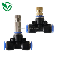 POM Tee 6mm 8mm Tee Pneumatique Raccords PE Tuyau Connecteur PE Adaptateur PE Système De Brumisation Extérieure Dépoussiérage Supprimer