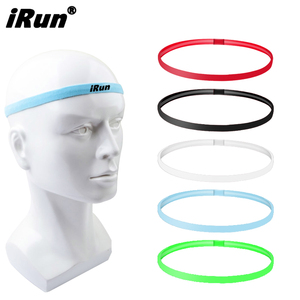 Diadema con agarre de silicona deportiva fina elástica de marca personalizada <span class=keywords><strong>iRun</strong></span>, diademas, Mini banda para el sudor atlética, diadema fina de tela de nailon - Product Image 2